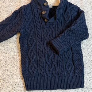 GAP Kids 3T Navy Warm Cableknit Sweater